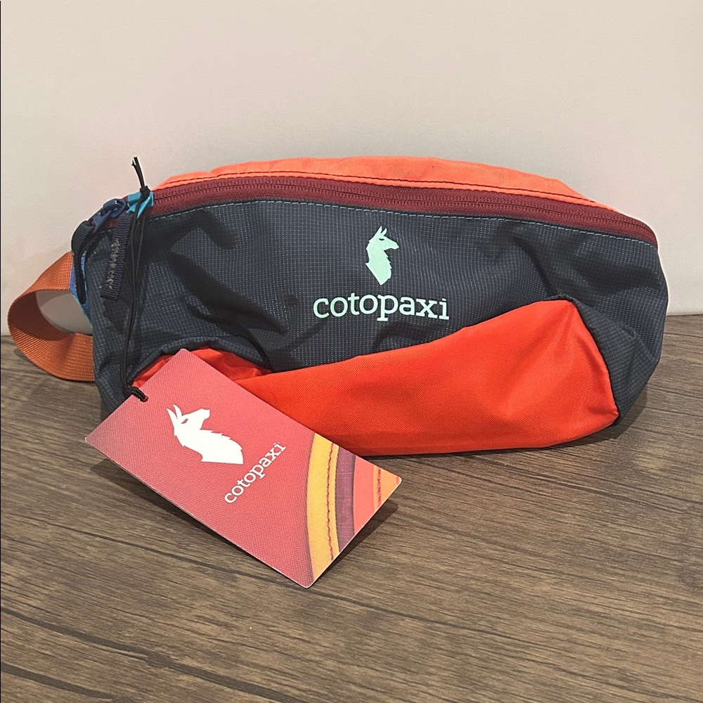 Cotopaxi Belt Bag in Orange and Dark Gray